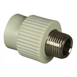 Муфта PPR комбинированная 32х1/2" НР, серая, Pro Aqua