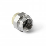 Муфта PPR комбинированная разъемная 20х1/2" ВР, серая, Pro Aqua