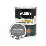Краска по металлу HUSKY-KLONDIKE с молот.эффект. серый металлик 0,9л
