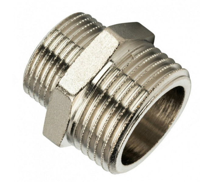 Ниппель никелированный редукционный 1/2" х 1/4" НР, MVI