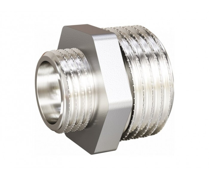 Ниппель никелированный редукционный 1/2" х 1/4" НР, MVI