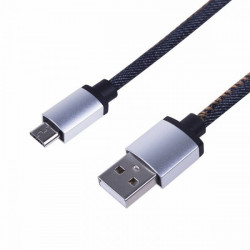 Кабель USB-MicroUSB, 2,4А, 1м, в оплетке REXANT