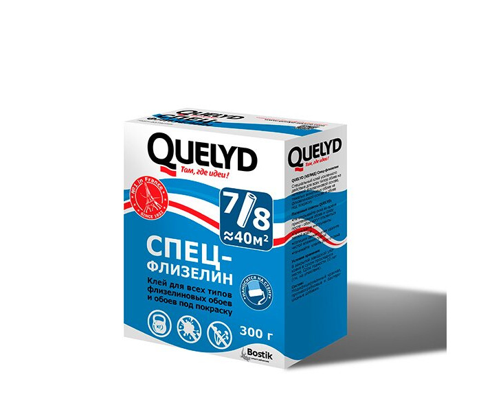 Клей обойный "QUELYD" СПЕЦ-ФЛИЗЕЛИН 300гр.