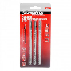 Пилки для лобзиков по дереву, 3 шт, T301CD, 90 x 3 мм, HCS Matrix Professional